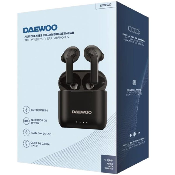Daewoo DW2020 Auriculares TWS Bluetooth Negro Daewoo DW2020 Auriculares TWS Bluetooth Negro